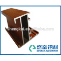 Chinese manufacturer of thermal break aluminium profiles with wooden colour aluminum profile for office partition